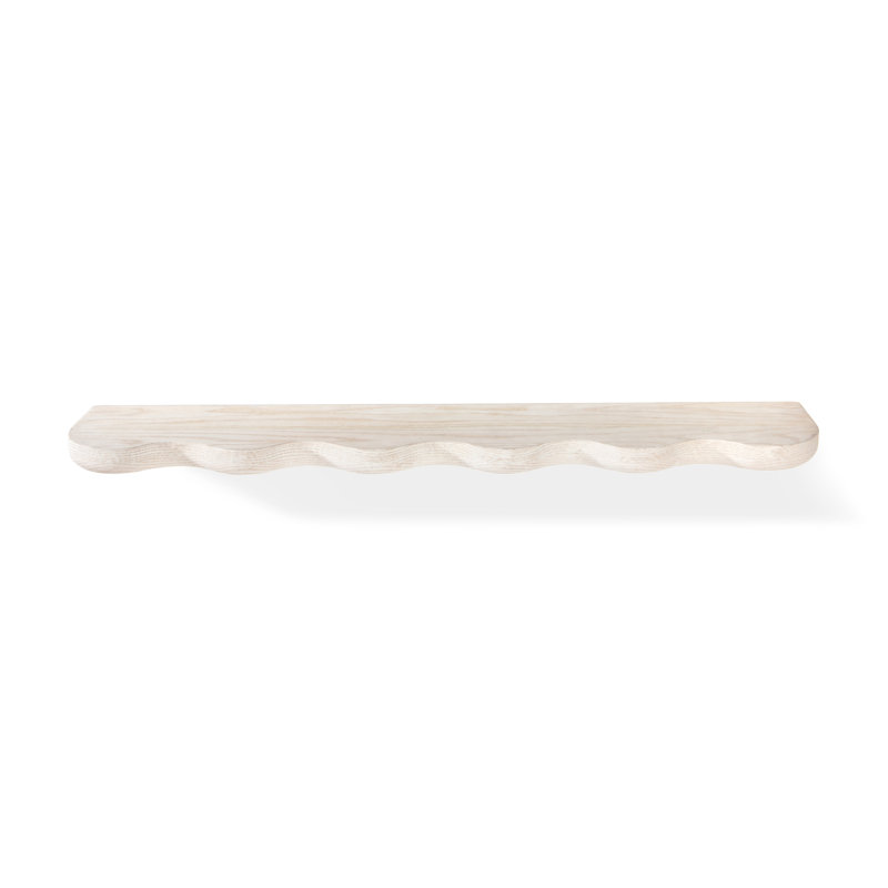 Alanis Wave Solid Oak Floating Shelf