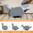 Swivel Rocking Recliner Chair With Manual Recline & Adjustable Footrest, 360° Glider Recliner With Pillow For Living Room, Nursery, And Home Office-1128554076