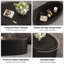Table basse de rangement ovale cachée 33,46 po - Plateau en verre trempé certifié 3C et cuir noir de qualité supérieure, table basse de rangement moderne pour le salon-1970903743