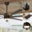 56"  Outdoor Ceiling Fans With Lights And Remote, Wet Rated Waterproof Ceiling Fan, 6-speed Dc Motor,  Modern Industrial Ceiling Fan Gazebo Fan For Porch Patios Pavilion-1825323033-1825323034