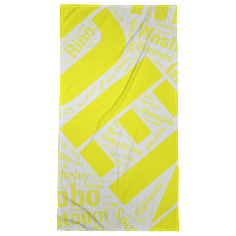 Bath Towel, Yellow, Microfiber, Denver