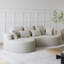Canapé modulaire rembourré désossé, canapé en nuage incurvé extra large et large à 4 places de 105 po avec 7 coussins, canapé-lit combiné gratuit pour le salon, la chambre à coucher-1033627256