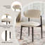 Chaises de salle à manger rembourrées en bois massif de style Mid-Century beige, aucune chaise d'appoint requise pour la salle à manger-1144640660-1145256040