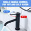 Robinet noir moderne en acier inoxydable à contrôle de température efficace pour la maison et les salles de bain commerciales