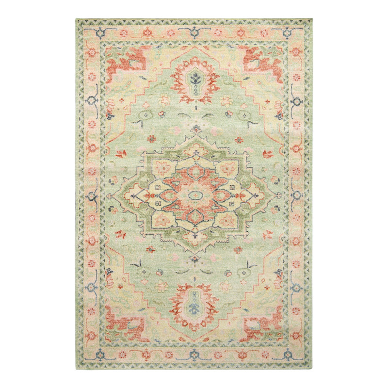Distressed Homage Hand Knotted Wool Geometric Area Rug, Runner 3' x 12'
