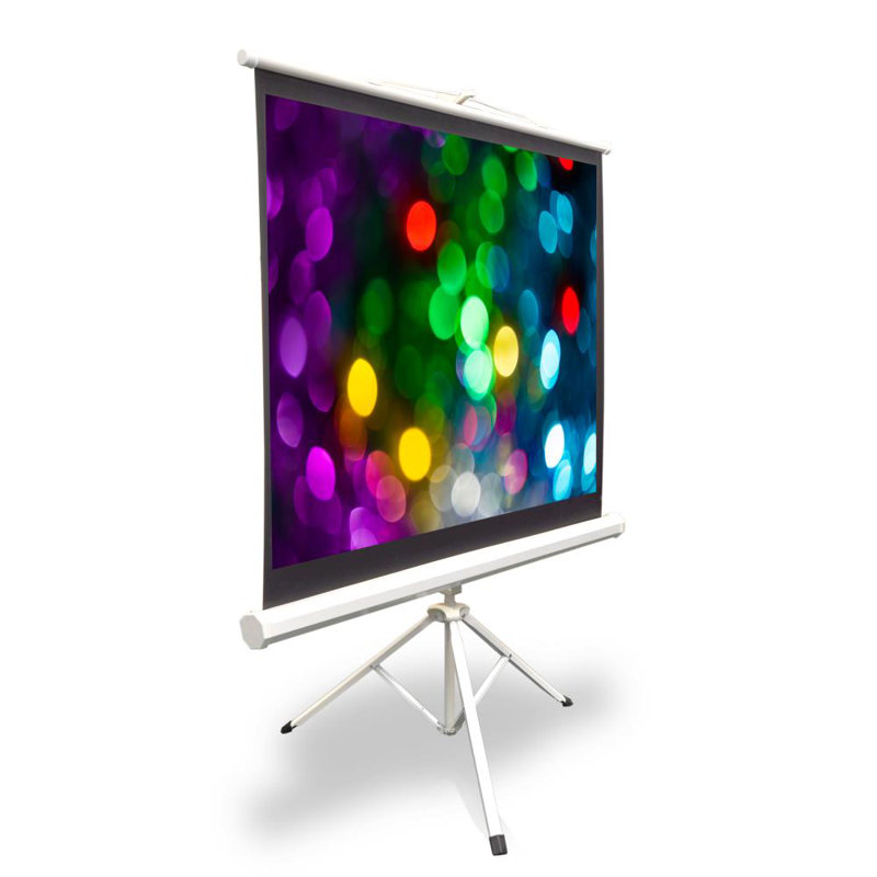 White 23.5" x 31.5" Manual Tripod Projector Screen
