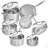 Deco Chef 12 Piece Stainless Steel Cookware Set with 12 Piece Knife Set