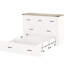 Grand lit pliable blanc, avec station de charge et rangement, idéal pour les chambres d'amis-129697422-129697423