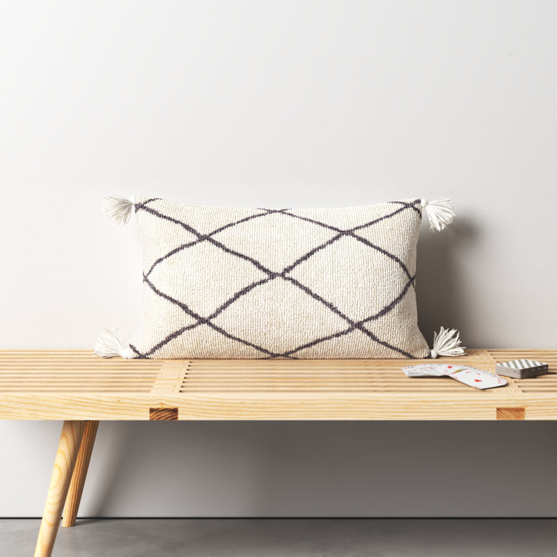 Hansen Geometric Lumbar Pillow, Polyester