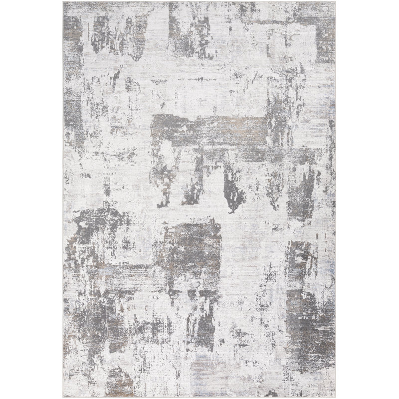 Auer Viscose Abstract Indoor Rug, Rectangle 2' x 3'
