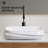 Modern Rectangular Ceramic Vessel Sink - 23.6"×16.9" Textured Bas Relief Design