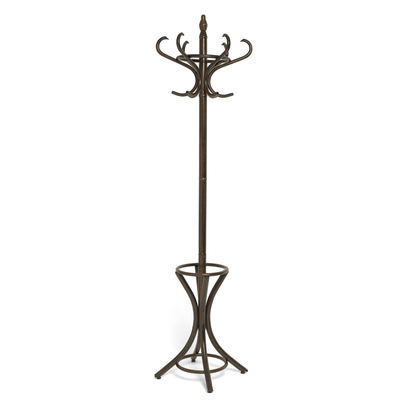 Muriel Solid Wood Freestanding Coat Rack, Walnut