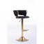 Adjustable  Swivel Fabric Upholstered Chrome Bar Stools Set with Back and Footrest-1554463644
