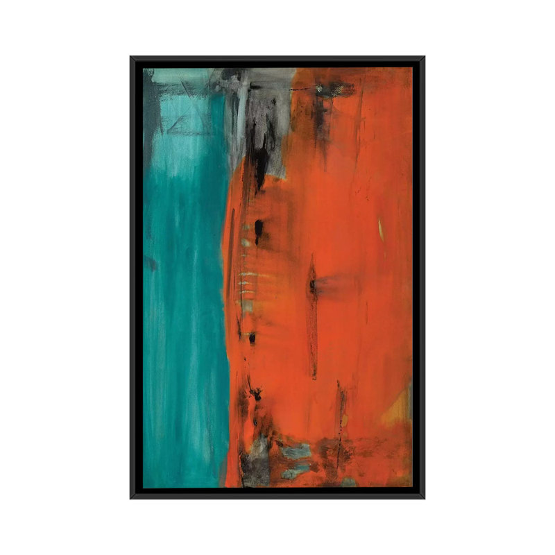 «L'autre côté», reproduction d'art sur toile tendue, H 60 po x l 40po x P 1,5 po, Toile avec cadre noir, Pas de tapis