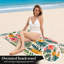 1 serviette de plage tropicale vibrante avec imprimé d'ananas et d'hibiscus, microfibre à séchage rapide pour l'été, piscine, voyage