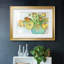 Impression florale printanière avec cadre en I et verre biseauté mat-1386019551-1386019550