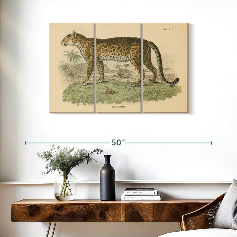 Brampt Graceful Vintage Leopard, 24" H x 38" W