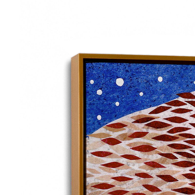 «Wilderness Collage VI» par Kim Conway, reproduction d'art sur toile, H 18 po x l 12 po, Doré