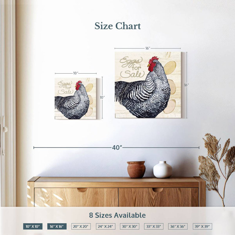 Poulet vivant à la ferme, H 10 po x l 10 po