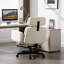 Chaise pivotante avec conception en croix, réglable et roulettes - Tissu doux pour un bureau confortable assis dans un environnement domestique-1226648137