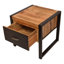 Grande table de bout en bois massif avec rangement 24 po Aria-Jai