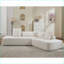 Canapé modulaire modulaire à 4 places de 128 pouces beige minimaliste Boucle | Pas d'assemblage | Beige, rembourré-944196876