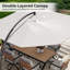 Parasol en porte-à-faux rond en polyester Groveman-1158617498