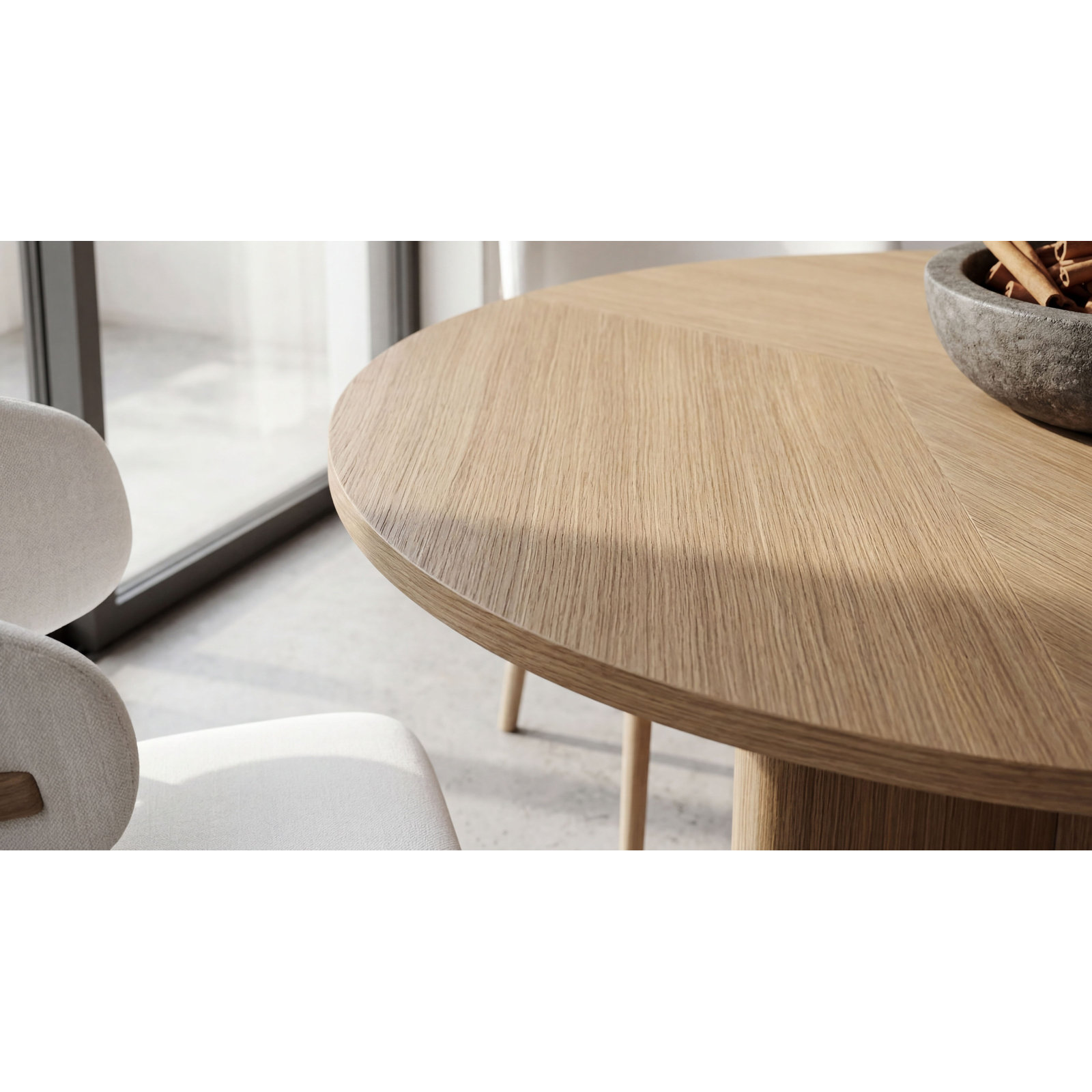 Veroniza Dining Table, Natural, 30" H x 45.28" L x 45.28" W
