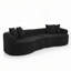 Canapé modulaire courbé en chenille 4 places, aucun assemblage requis-1685511275