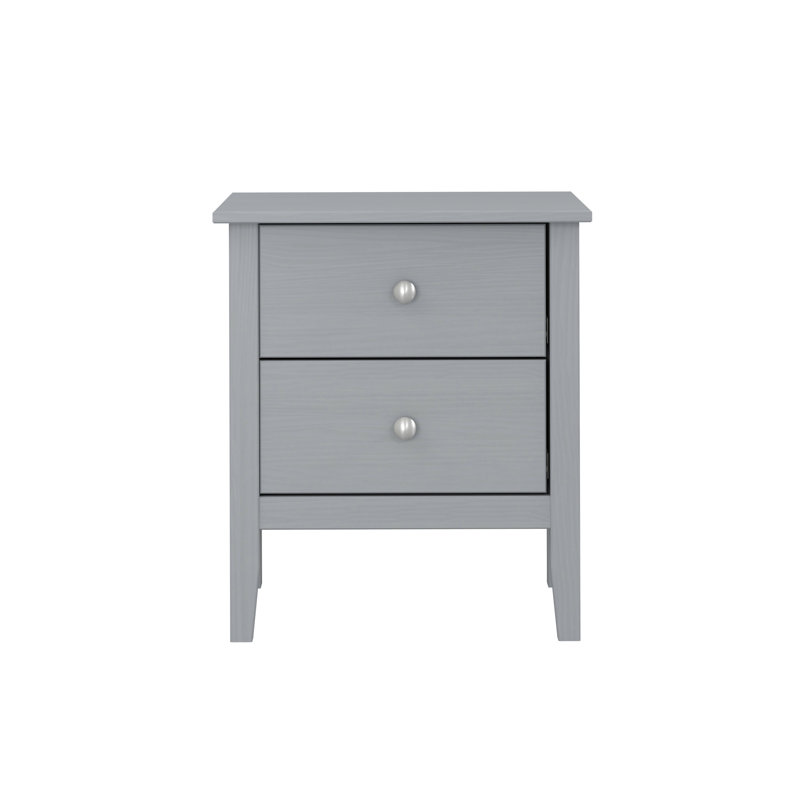 Table de chevet Arzell Shaker, Gris clair