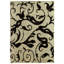Metropolitan Wool Floral Area Rug in Taupe/Black-25237430