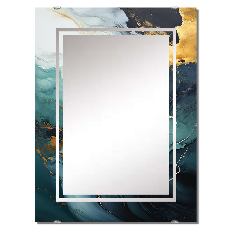 Vadim - Miroir mural décoratif peinture abstraite, 40 po x 30 po