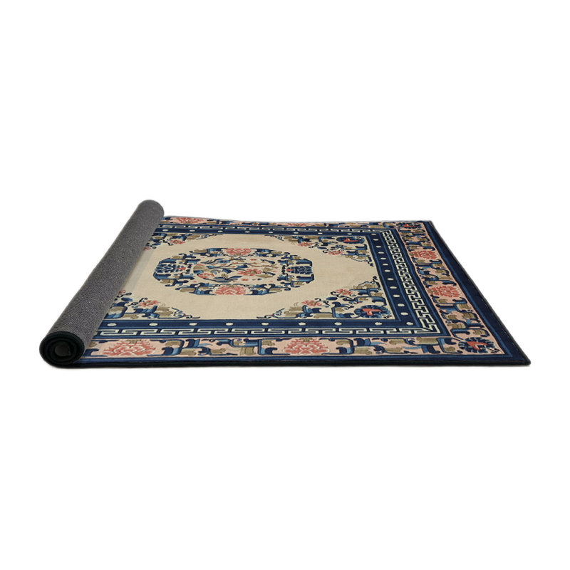 Tapis oriental bleu, Rond 7 pi