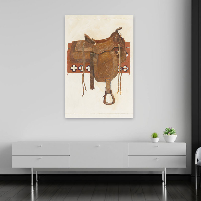 Western selle I lumière - couvertures aztèques art équestre brun, H 60 po x l 40 po