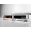 Meuble télé à DEL extensible 2 / télécommande, console de télévision avec centre de divertissement moderne avec armoires, blanc