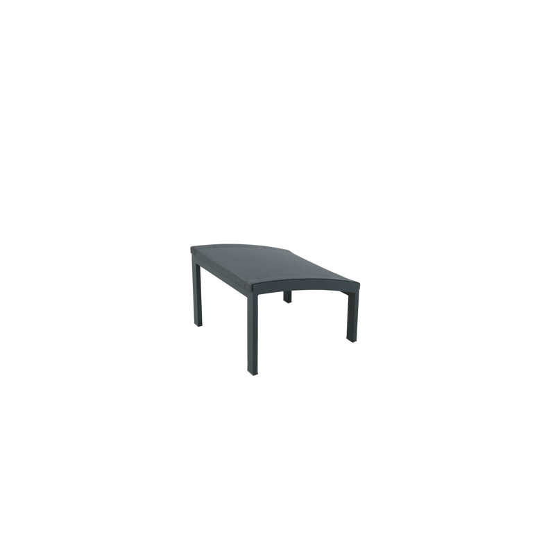 Tribeca Aluminum Sling Ottoman, Black
