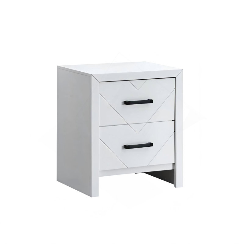 Morris G0093-N  2 Drawer Nightstand White, White