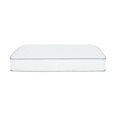 Blanc très grand 9 po Matelas à ressorts ensachés. Couche de mousse pour la détente. Les ressorts réduisent le mouvement. Base haute. Housse en tricot doux. . Stabilité de soutien bord à bord. Livraison facile compressée et roulée.