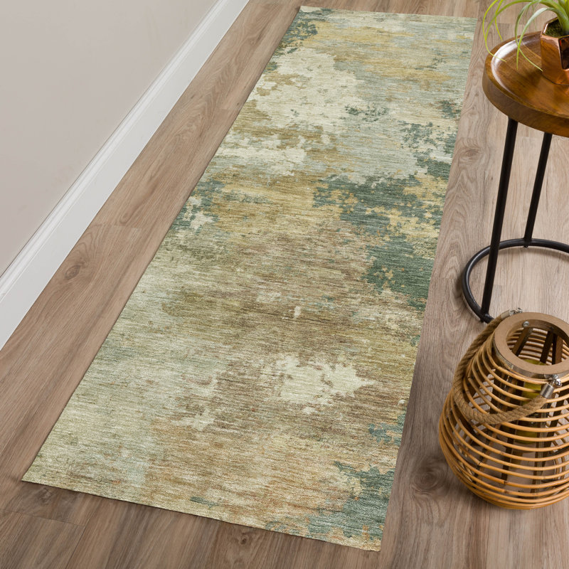 Machine Washable Indoor/Outdoor Earleville ACN2367 Abstract Rug, Runner 2'3" x 7'6"