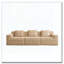 Canapé modulaire sans siège à 3 places, canapé modulaire Cloud avec assise profonde, canapé modulaire moderne à 3 places avec coussins décoratifs Tissu en velours côtelé-644916941-644916942-644916937