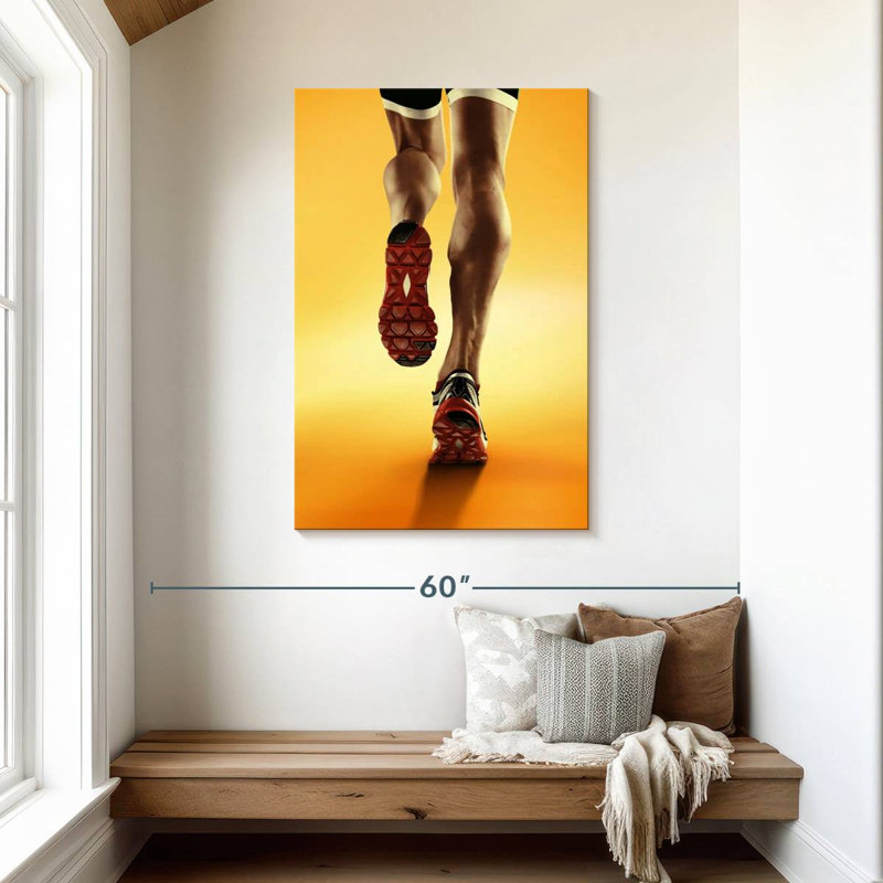 Pieds d'athlète aux tons Sirécis, H 45 po x l 30 po