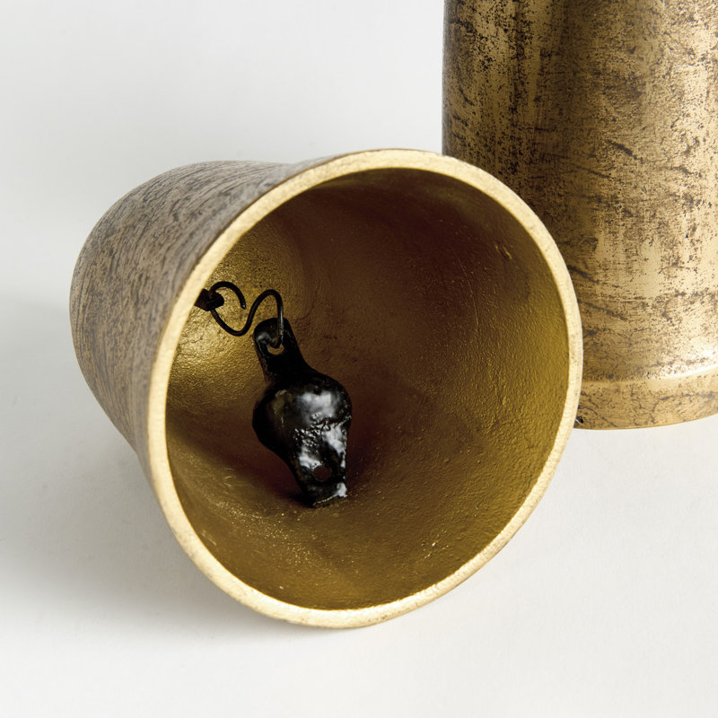 Ahren GRANDE BELLS, ensemble de 2, 9.75" H x 4.75" W x 4.75" D, Laiton, 2