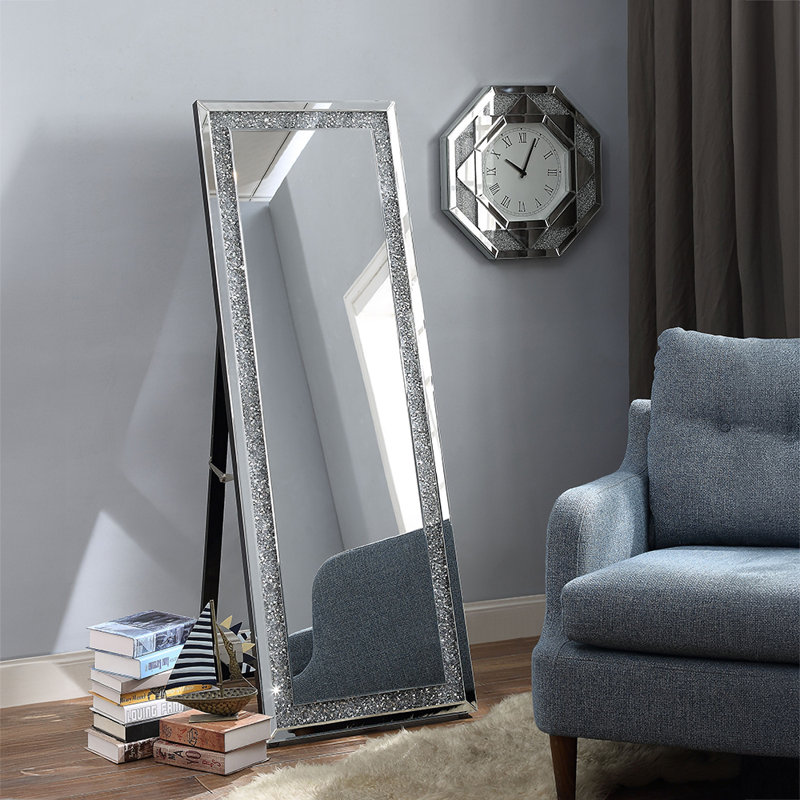 Miroir de plancher Traci, Gris foncé