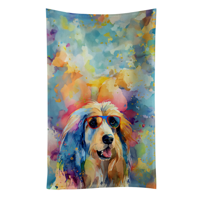 Serviette de cuisine afghan Hound Hippie Dawg