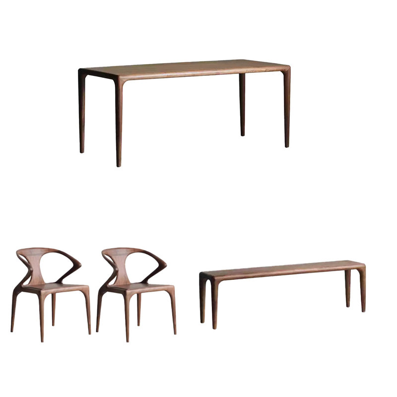All solid wood multifunctional table set, 29.52"H x 55.11"L x 31.49"W