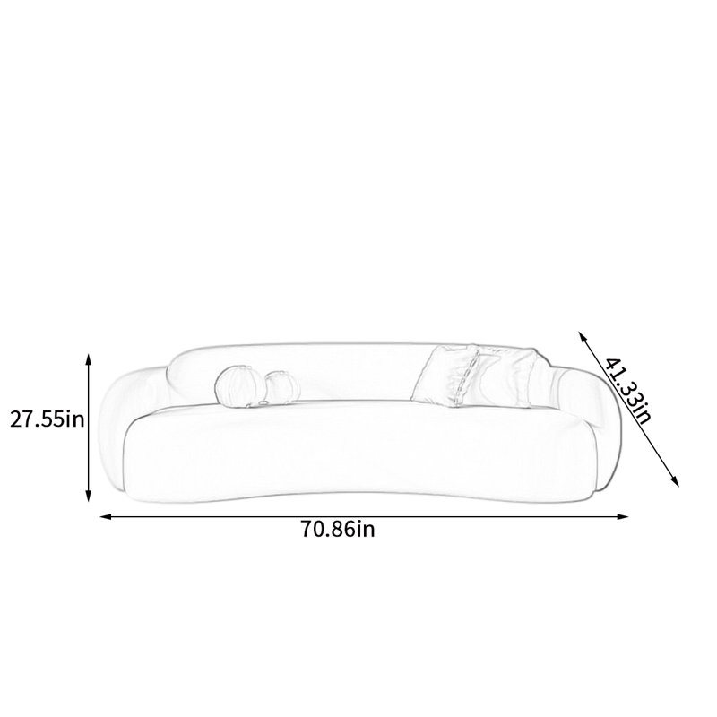 Beauty salon lounge detachable curved sofa.
