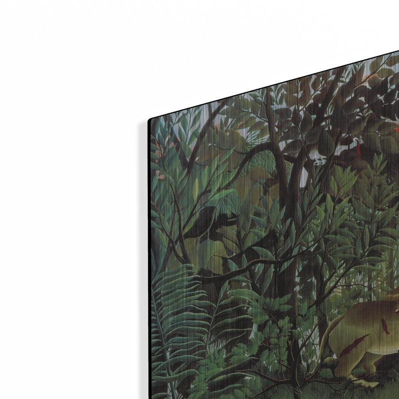 Lark Manor ™ «The affamé lion, 1905» par Henri Rousseau, art mural en métal, H 16 po x l 24 po