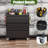 35" H Metal Garage Storage Cabinet With Wheels,roolling Tool Storage Cabinet With 3 Drawers And Pegboard For Garage, Home, Office,assembly Required,black
