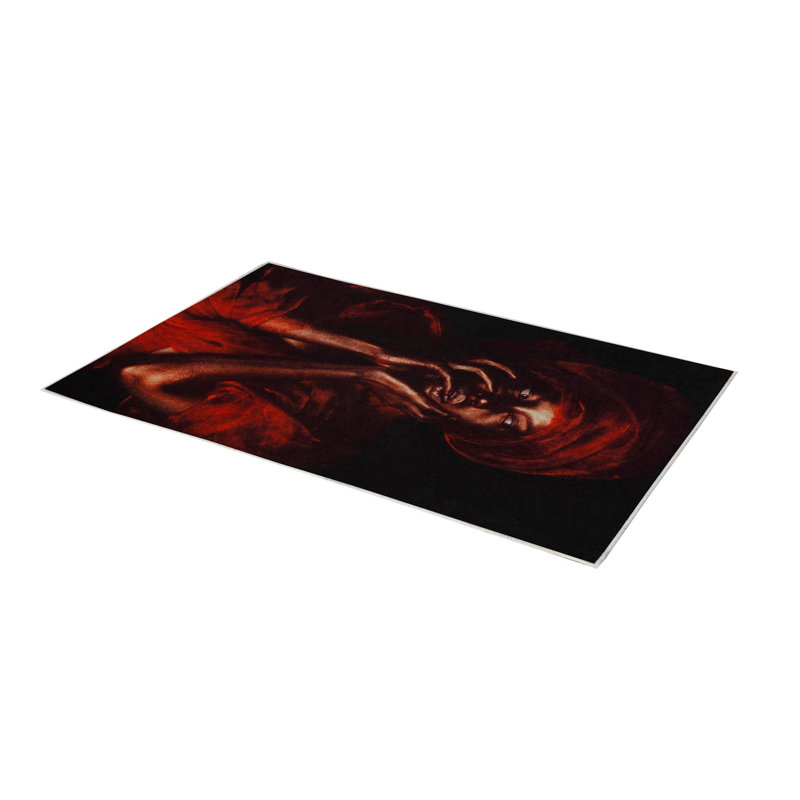 Tapis tissé de qualité supérieure, 5,2 x 7,5 pi, 100% polyester, antibactérien, antidérapant, hauteur des poils de 0,3 po | Lavable à la machine, impression numérique 3D | Parfait pour le salon, la chambre à coucher et le bureau