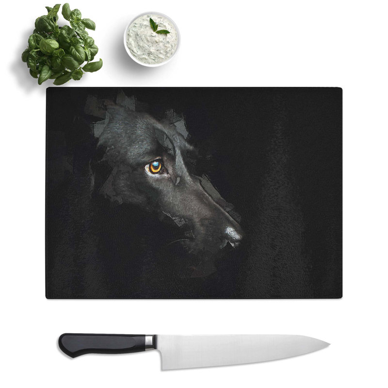Tempered Glass Labrador Retriever Chopping Board, 28.5 cm x 20 cm